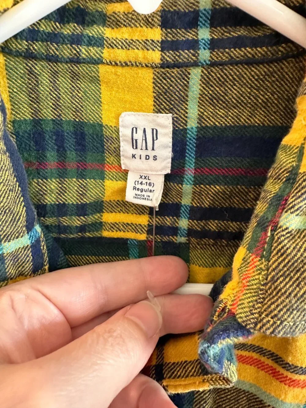 Gap Kids XXL Colorful Plaid Flannel XXL (14-16)